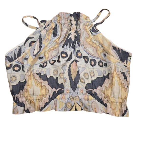 Cult Gaia Paisley Crop Halter Top Multi Color NWOT Size XS - Picture 2 of 2